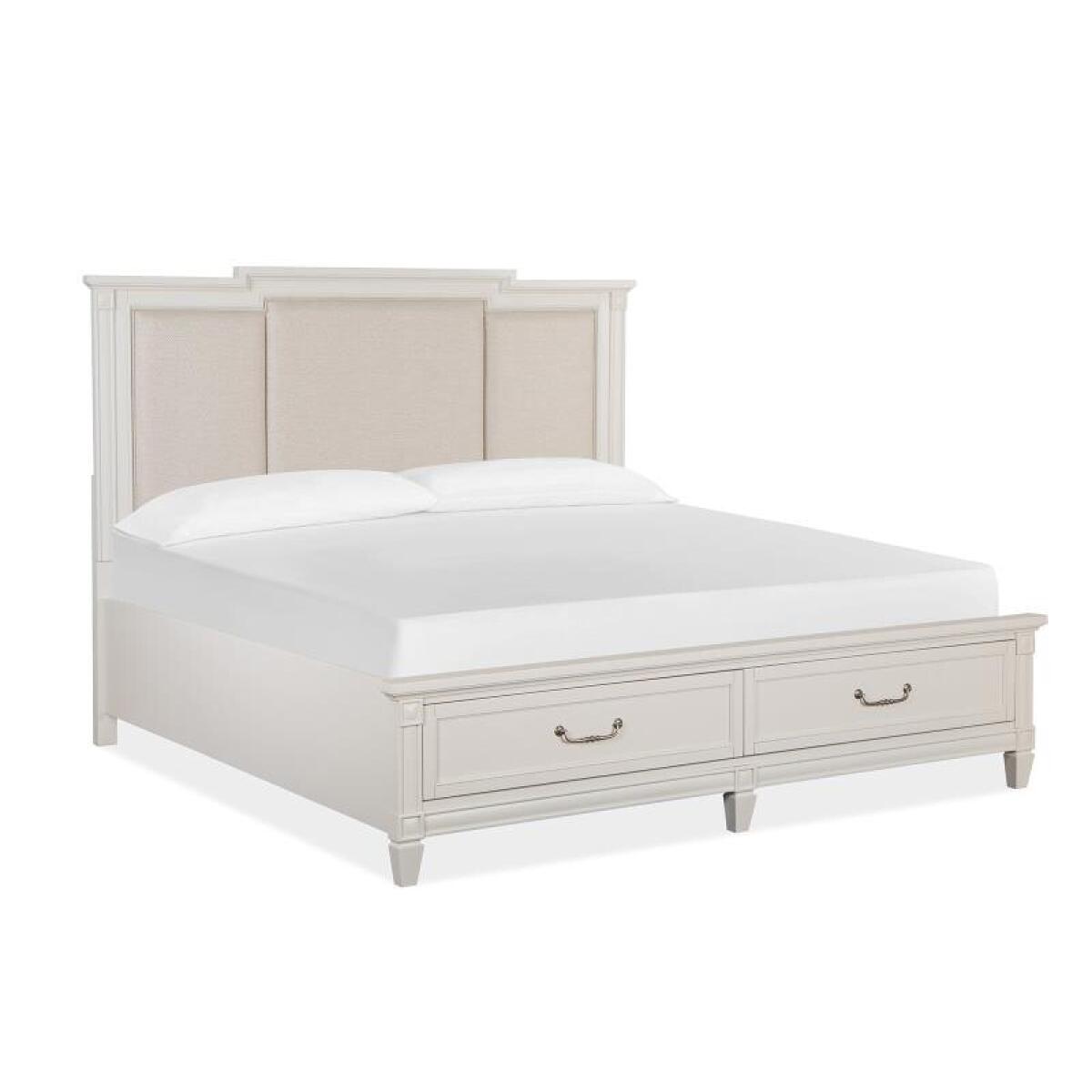Willowbrook B5324-75A Complete Cal.King Panel Storage Bed w/Upholstered Headboard - Image 4