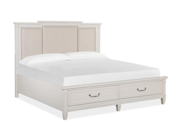 Willowbrook B5324-75A Complete Cal.King Panel Storage Bed w/Upholstered Headboard - Image 4