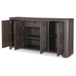 Credenza With Wood Top Dining Storage Brown 11