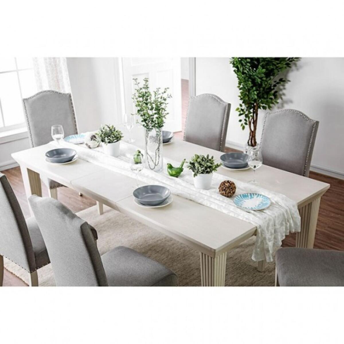 Daniella Dining Table Dining Tables Antique White/Gray 6