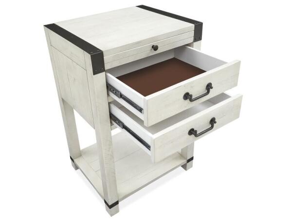 Chesters Mill Open Nightstand Nightstands Alabaster, Aged Iron 24