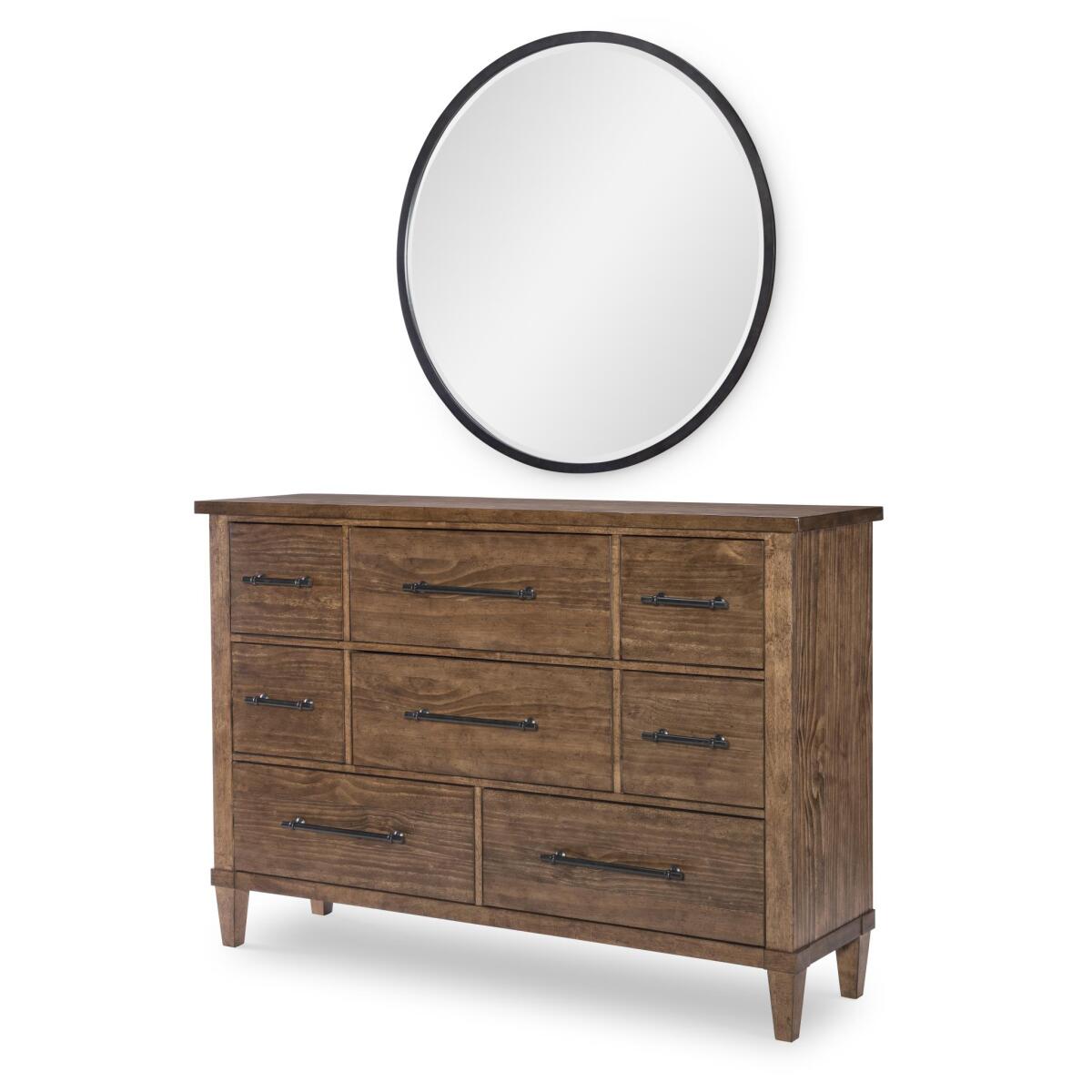 Round Mirror Bedroom Mirrors Black 5
