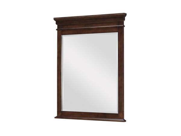 Vertical Mirror Cherry Finish Bedroom Mirrors Brown