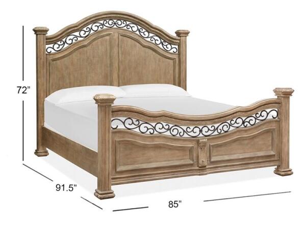 Marisol B5132-64 Complete King Panel Bed - Image 5