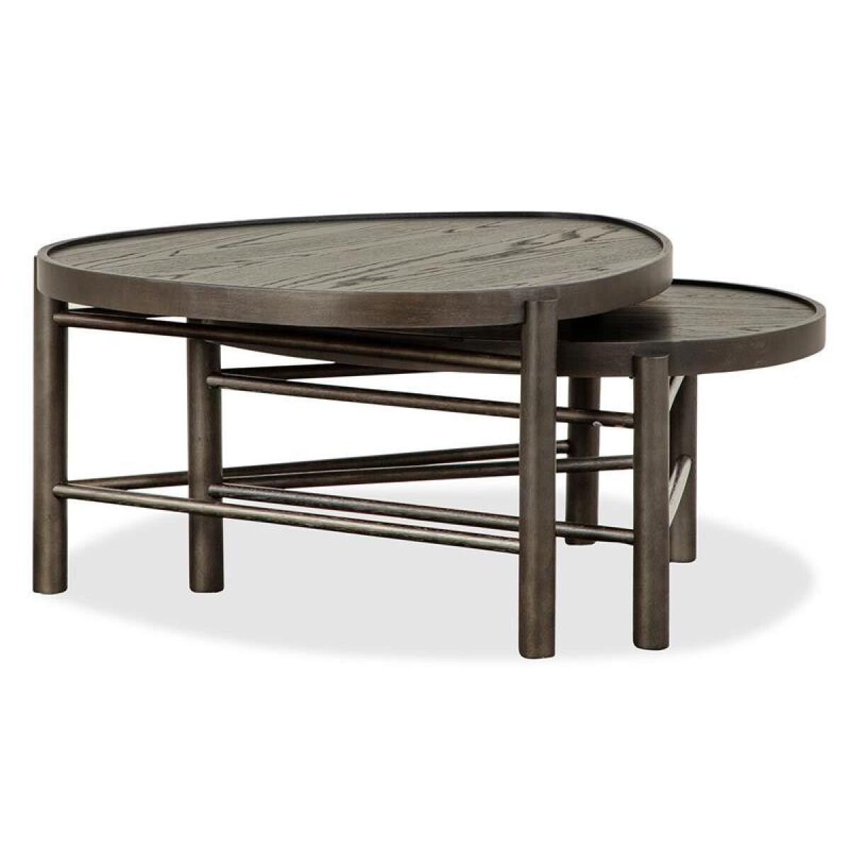 a5338db165922a0b16dcee4ede681b1e Hadleigh Black Shaped Nesting Cocktail Table - Image 1