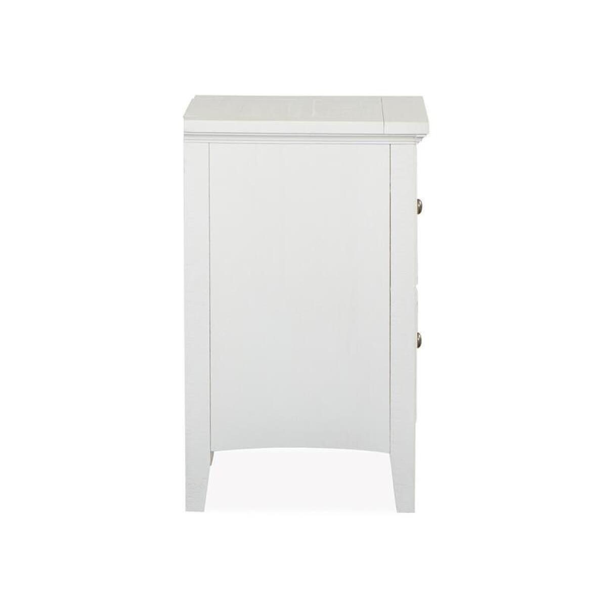 Heron Cove Small Drawer Nightstand Nightstands Chalk White, Dovetail Grey 7