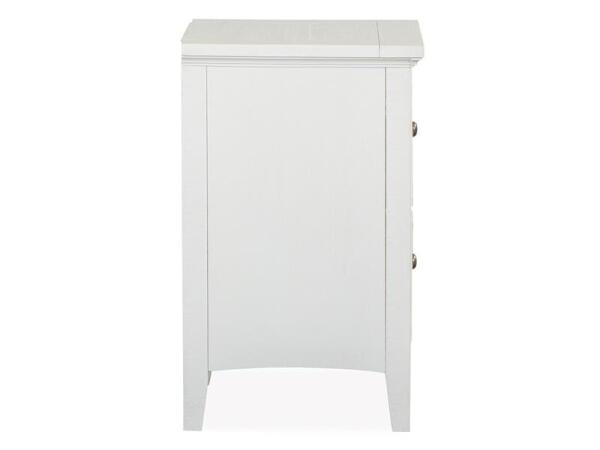 Heron Cove Small Drawer Nightstand Nightstands Chalk White, Dovetail Grey 16