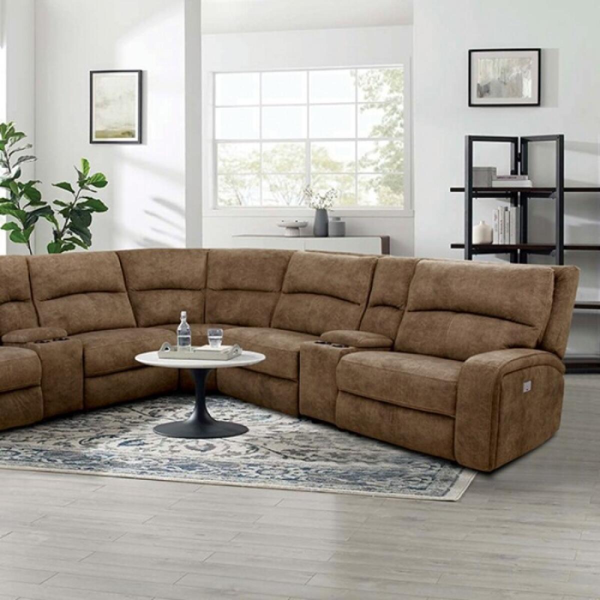Apostolos Power Sectional Sectionals Brown 4