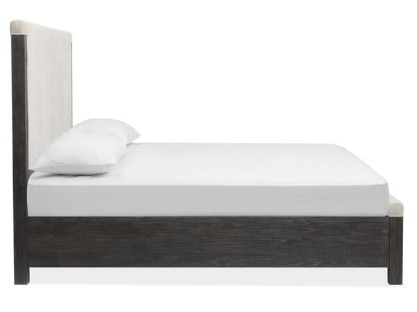 Plum Creek - Black Complete King Upholstered Panel Bed - Image 4