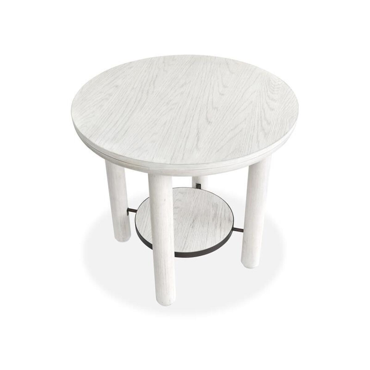 Sunset Cove - White Round End Table - Image 4