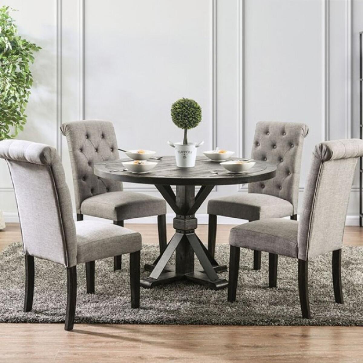 Alfred 5 Pc Dining Table Set Dining Sets Antique Black/Ivory 10
