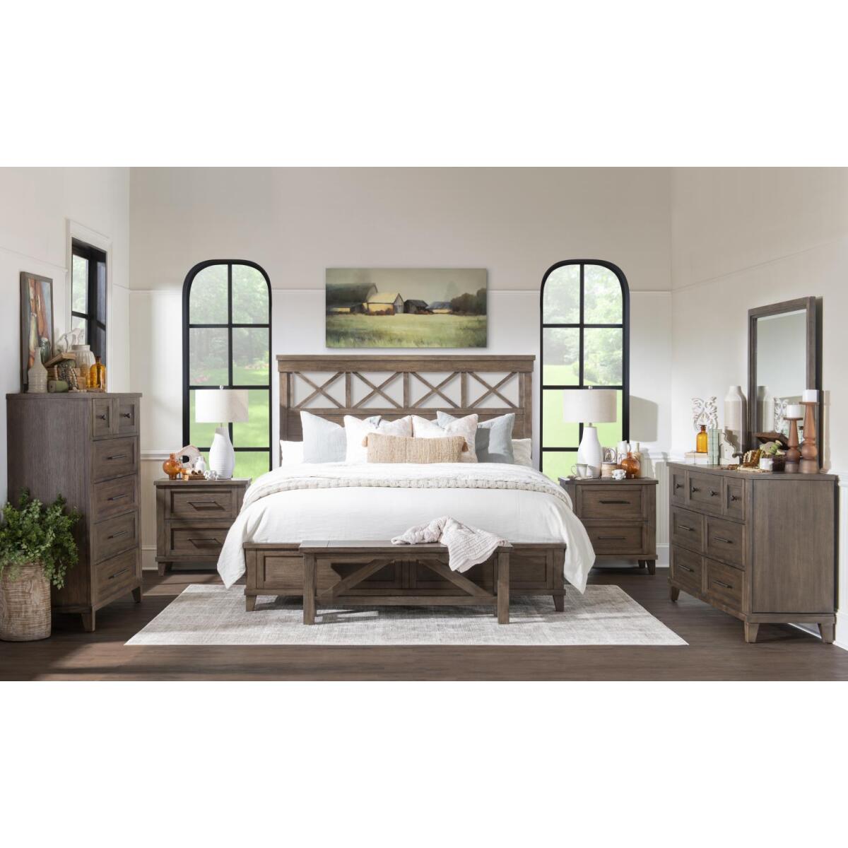 Wooden Bed Bench Chairs & Benches Brown 6