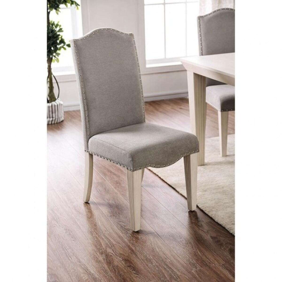 Daniella Side Chair (2/Ctn) Chairs & Benches Antique White/Gray 5