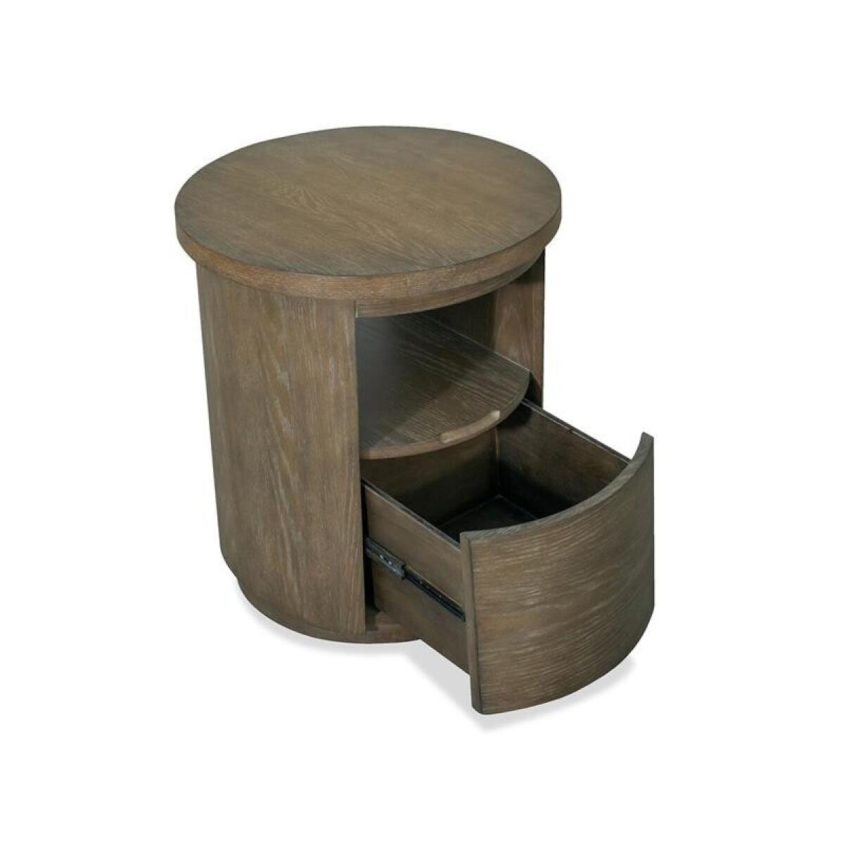 Bosley Lt. Brown Round End Table End tables Brown 12