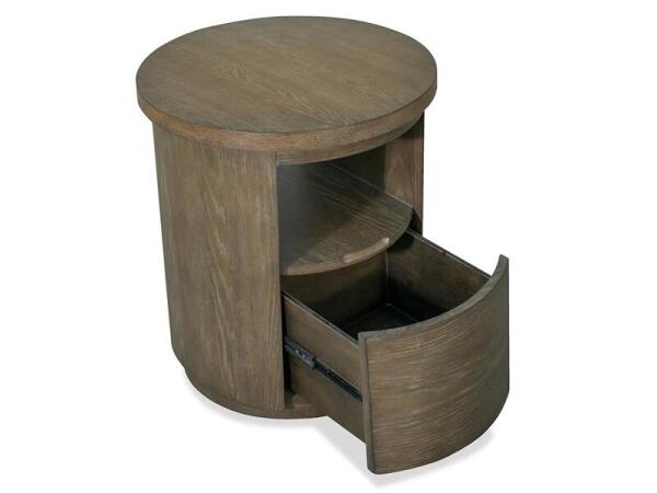 Bosley Lt. Brown Round End Table End tables Brown 24
