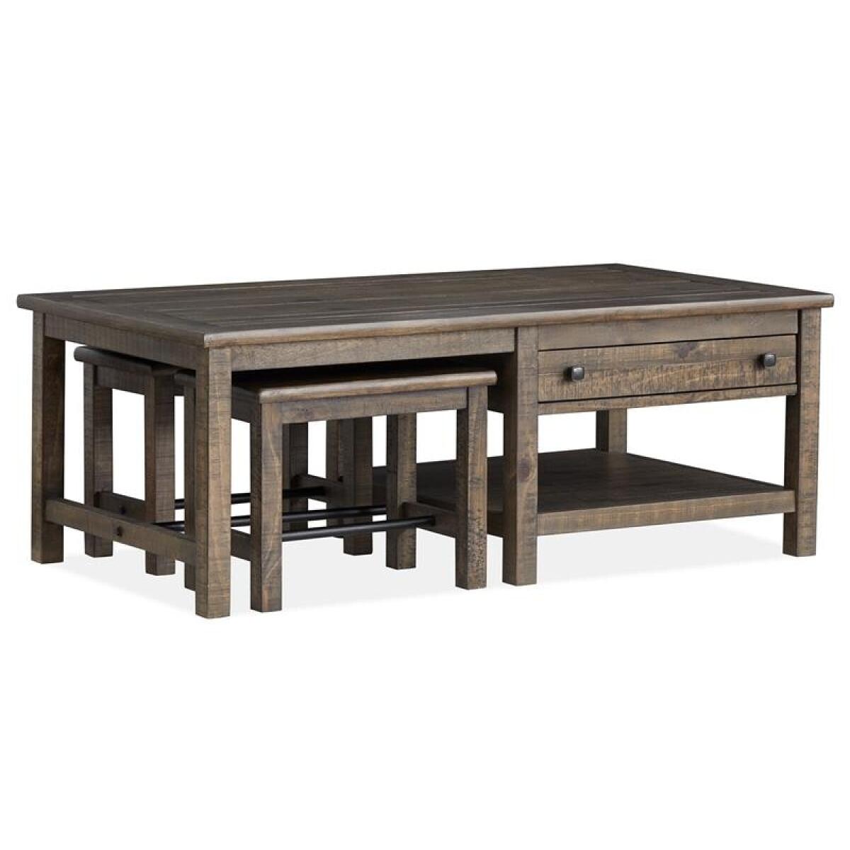 Smithton Rectangular Cocktail Table w/2 Stools - Image 20