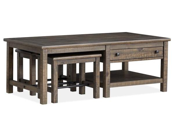 Smithton Rectangular Cocktail Table w/2 Stools - Image 20