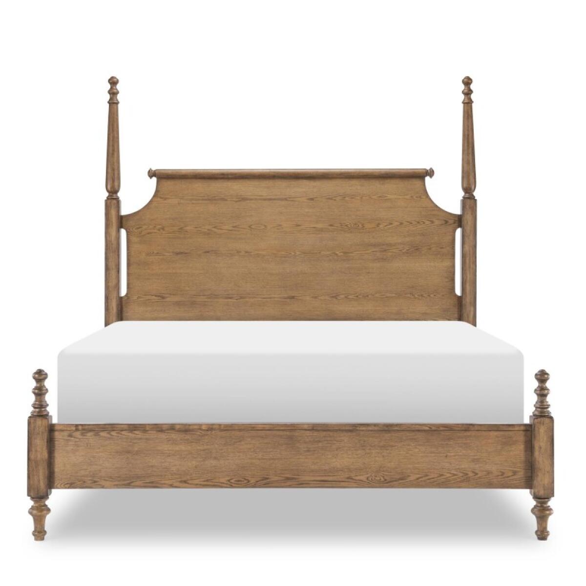 Complete High/low Poster Bed 5/0 Queen Beds Barnwood Oak 11