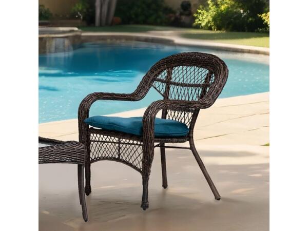 Oliveri Wicker Stacking Chair – 2Pc/Stack Outdoor Chairs Brown