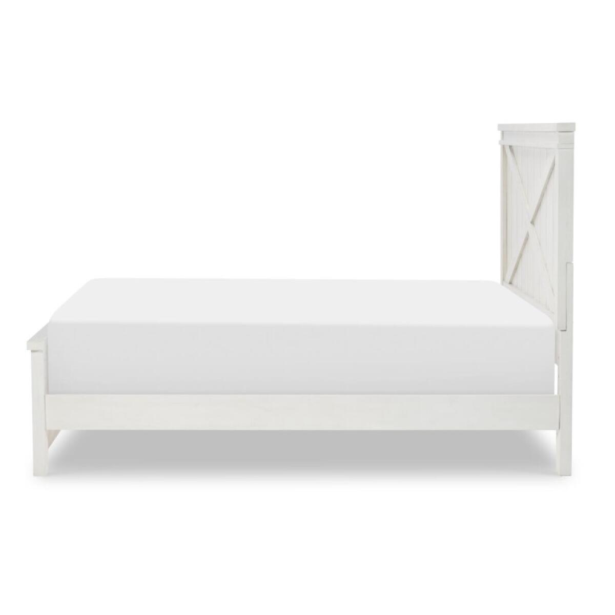 Complete Panel Bed Full 46 White Finish Youth Beds Aged White 8