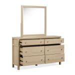 Dresser with Portrait Mirror Dressers Cream 8