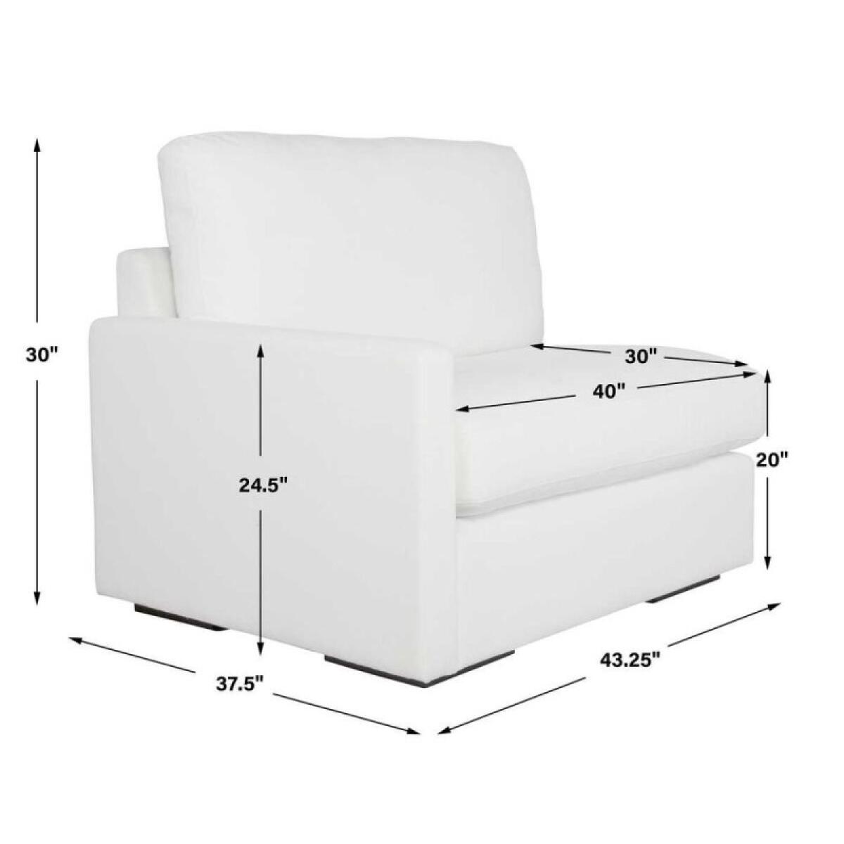Refuge Sofa, Left Arm Facing, Arctic White - Image 10