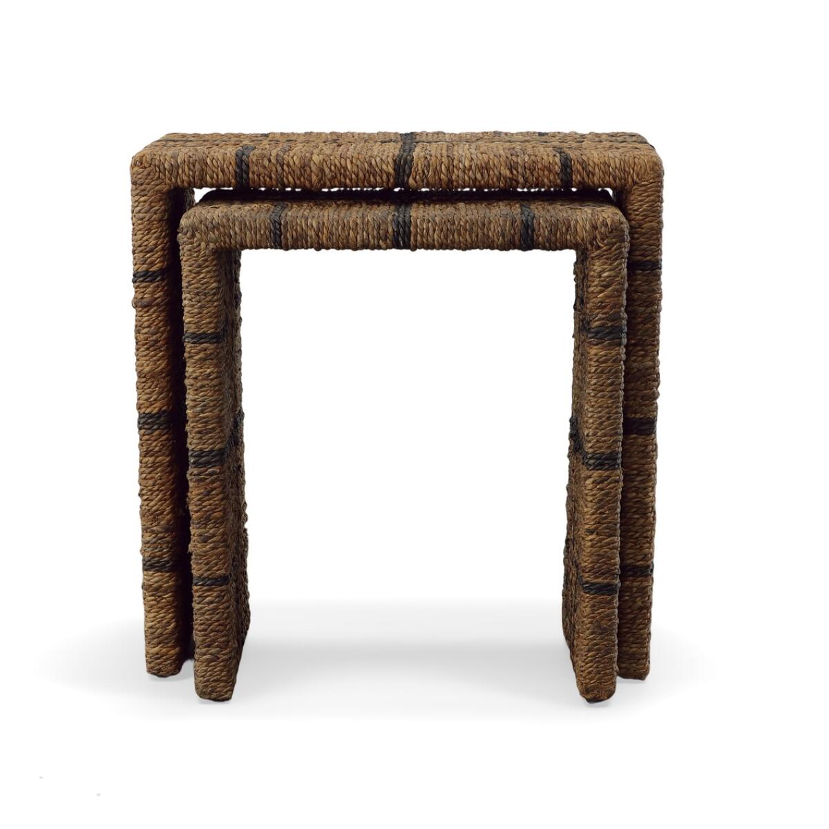 Fox Woven Nesting Tables Table Sets Brown 5