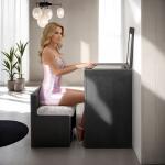 Ashbourne Bedside Vanity Set w/ Stool - Image 3