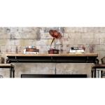 Kebbyll 60″ TV Stand Entertainment Stands Antique Black/Natural Tone