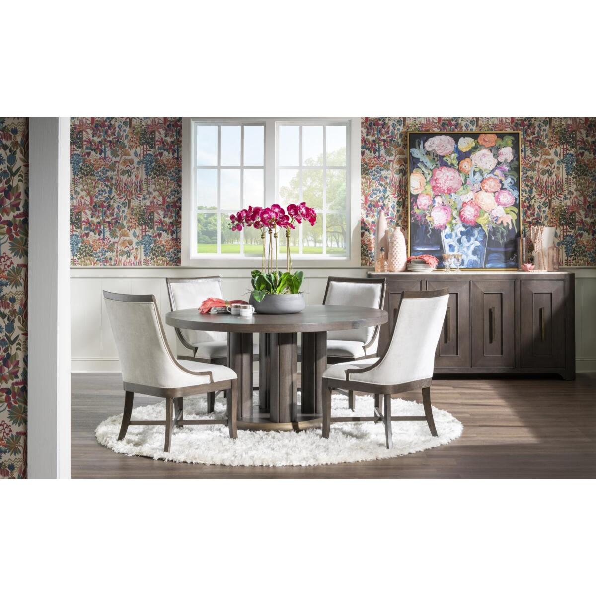 Complete Round Dining Table Dining Tables Brown 9