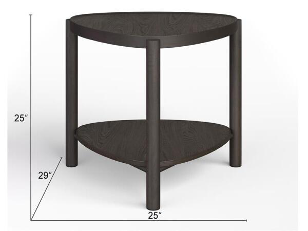 Hadleigh Black Shaped Accent End Table - Image 4