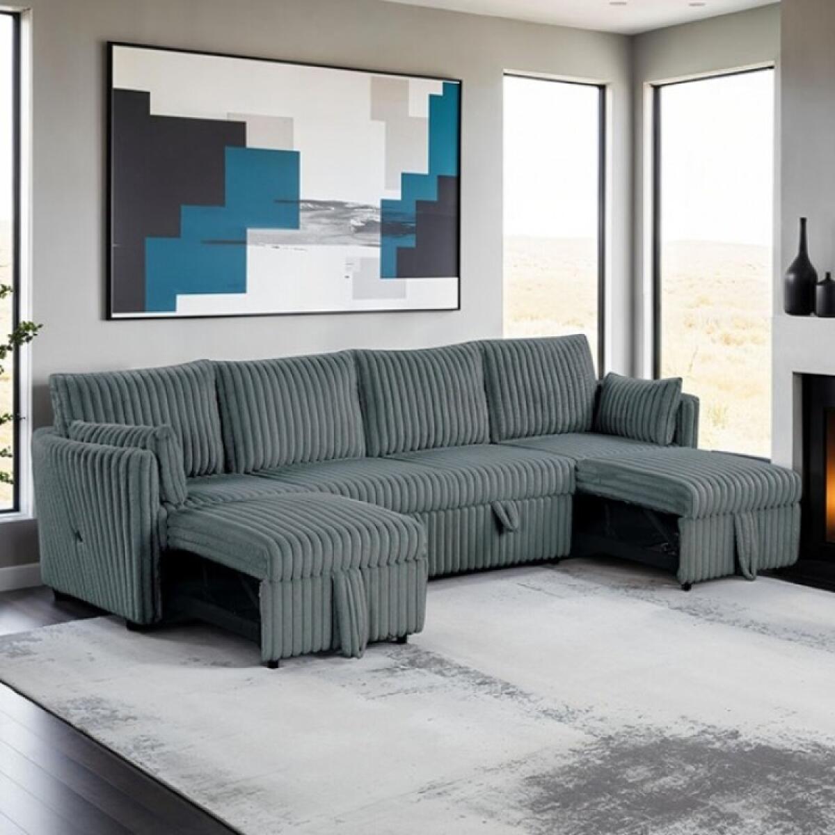 acbcb619259067b1e92a5a07510fa95c Denholme U-Sectional w/ Pull Out - Image 1