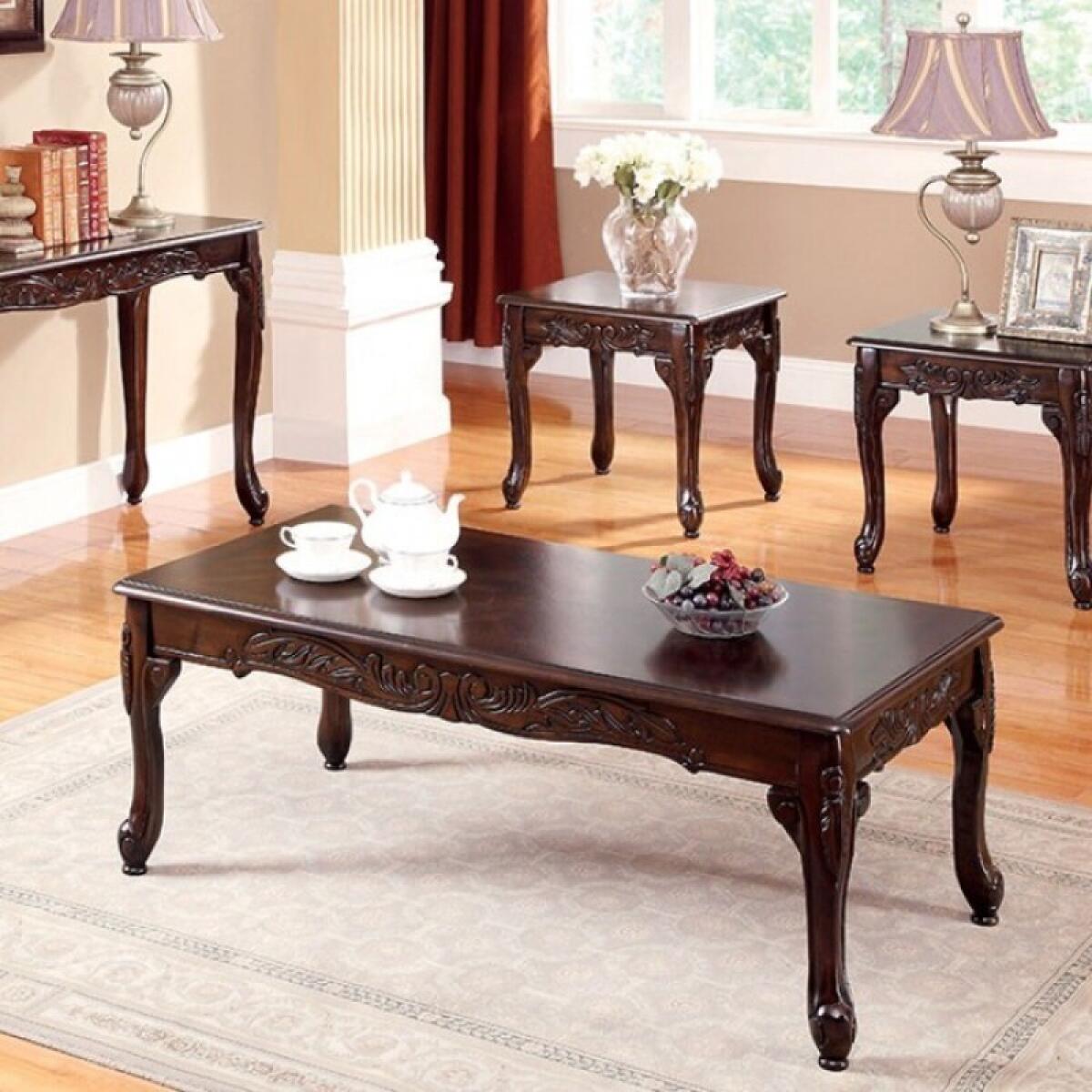 Cheshire 3 Pc. Table Set Table Sets Brown 4