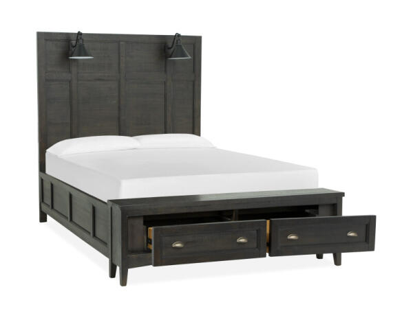 Complete Queen Lamp Panel Storage Bed Beds Beds