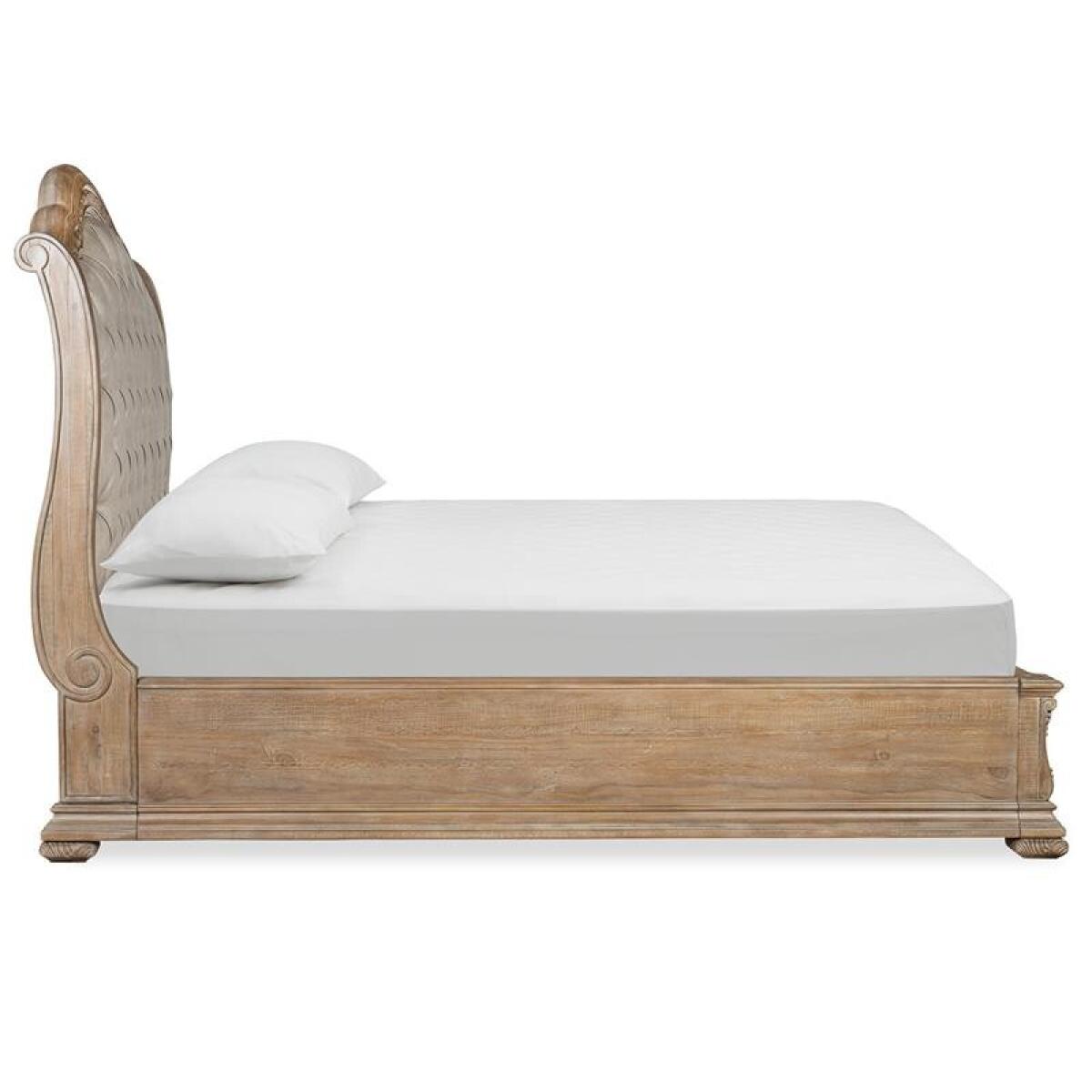 Marisol Complete King Sleigh Storage Bed w/Upholstered HB Beds Beds 9