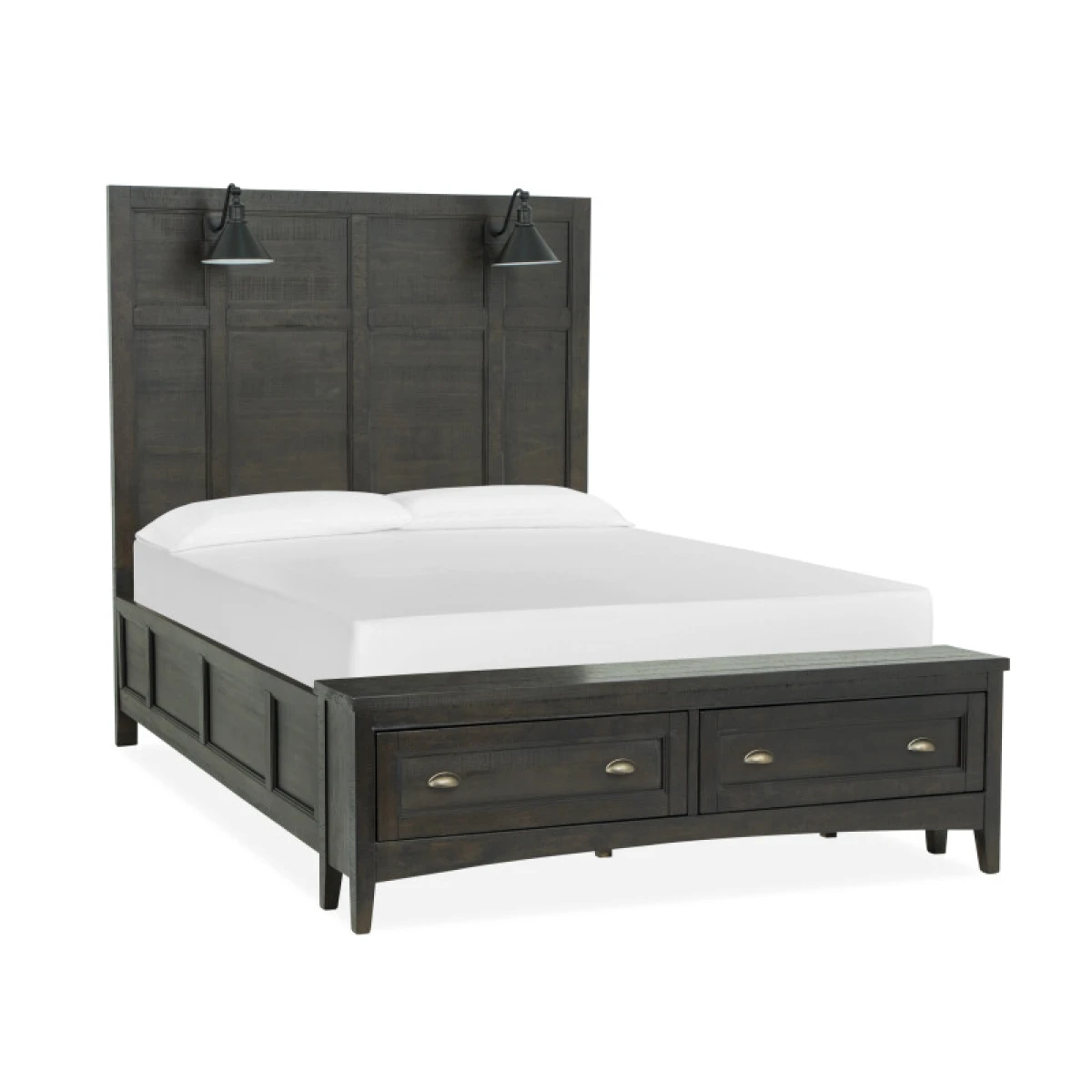 Complete Queen Lamp Panel Storage Bed Beds Beds 5