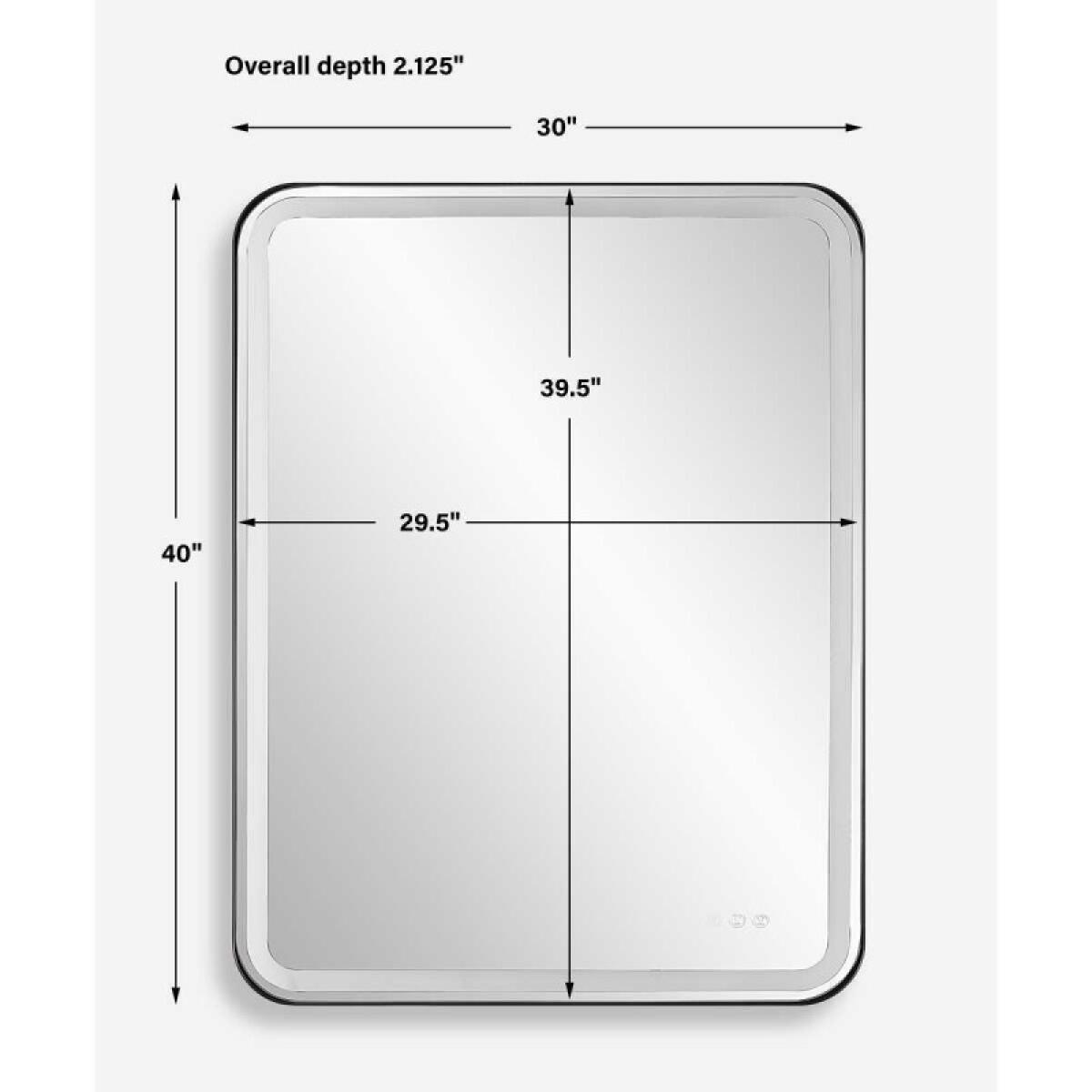 Crofton Lighted Large Mirror, Black - Image 12