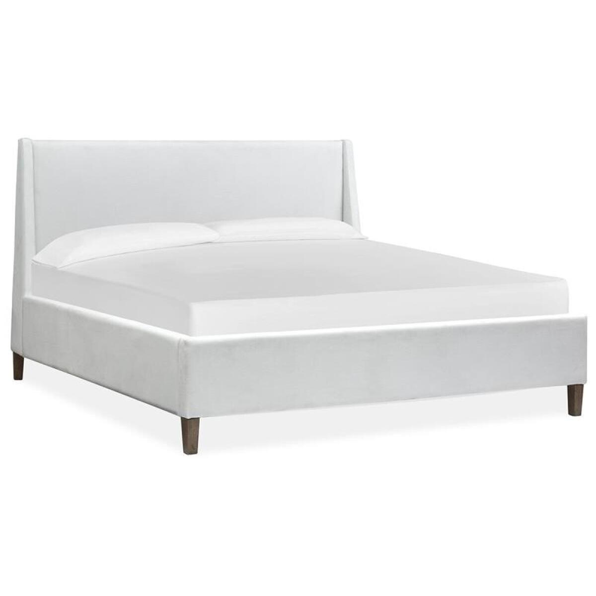 Lindon Complete King White Upholstered Island Bed Beds Beds 7