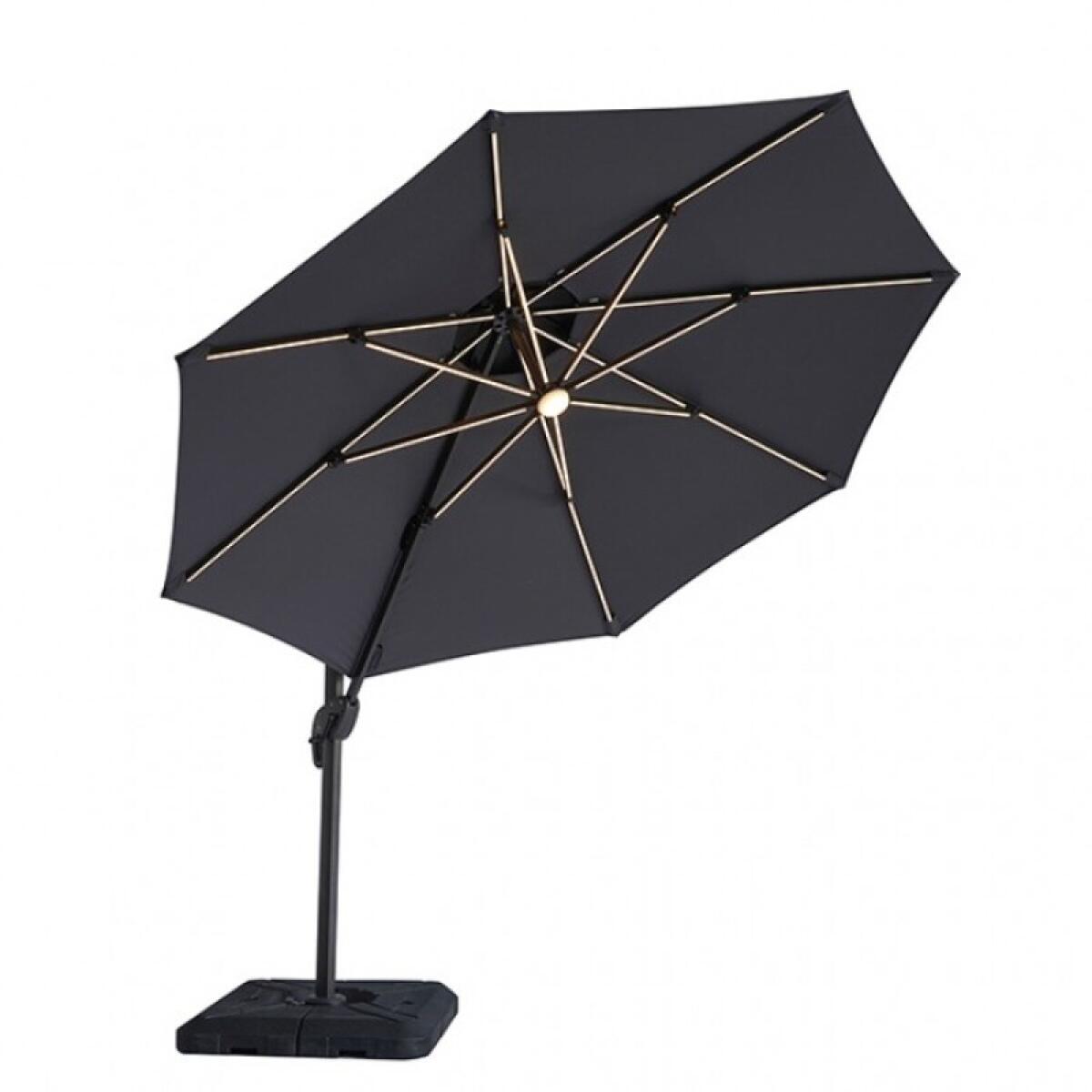 Fera 10 Ft Round Umbrella w/ LED Bulb + 37" Large Base - Image 3