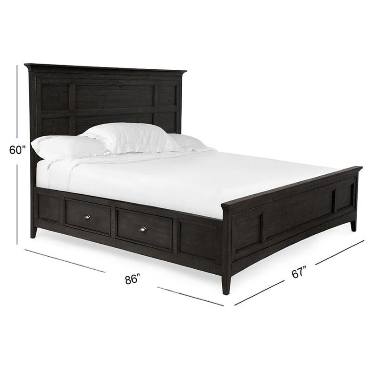 Westley B4399-55 Complete Queen Panel Bed with Storage Rails - Image 3
