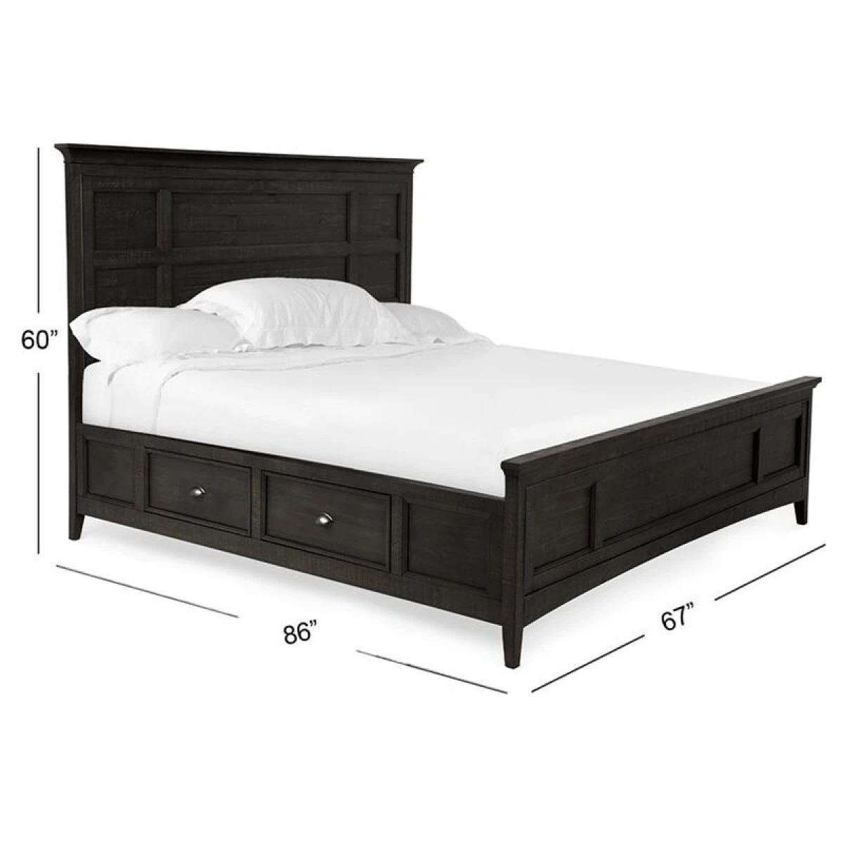 Westley Falls Complete Queen Panel Bed with Storage Rails Beds Beds 5