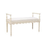 Chesters Mill Wood Queen Panel Bed Footboard SU Bed Parts Alabaster and Aged Iron