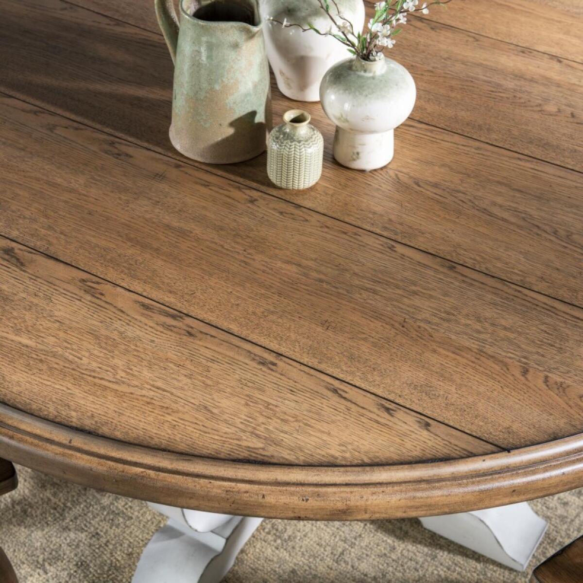 Round Dining Table Dining Tables Barnwood Oak And Picket Fence 10