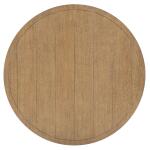 Complete Round Dining Table Dining Tables Dark Oak Tops, Natural White Base, Aged Black Accents 12