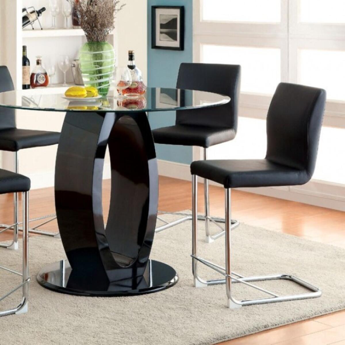 Lodia Round Counter Ht. Table Dining Tables Black 4