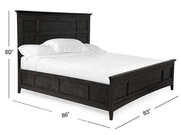 Westley B4399-64 Complete King Panel Bed with Regular Rails - Image 4