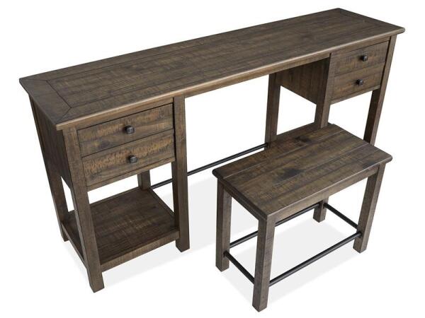 Smithton Rectangular Sofa Table w/1 Stool Sofa Tables Brown 23