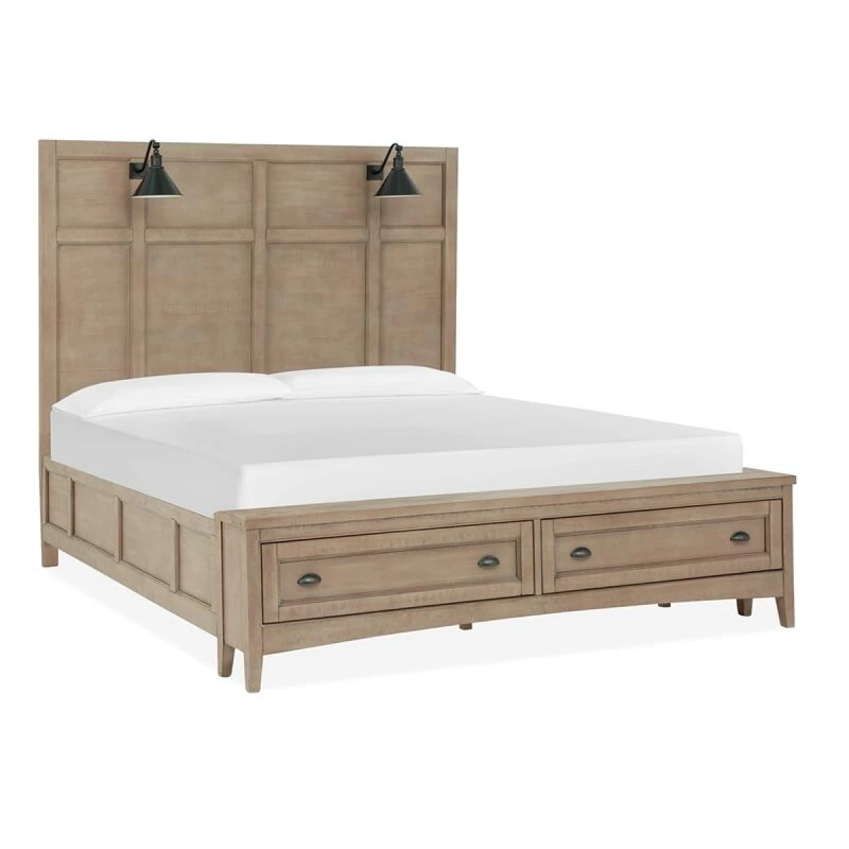 Paxton Place Complete King Lamp Panel Storage Bed - Image 6