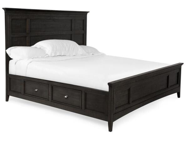 Westley B4399-55 Complete Queen Panel Bed with Storage Rails - Image 4