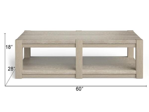 Burgess Rectangular Shelf Cocktail Table w/Casters - Image 5